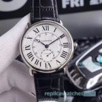 Swiss Replica Cartier Ronde de Cartier Stainless Steel Watch White Dial